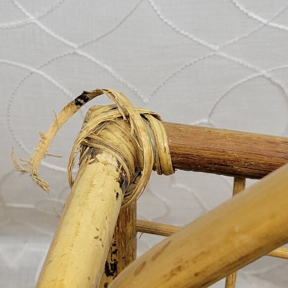 Vintage Bamboo Wicker Tiki Paper Book‎ Magazine Rack Holder Basket - Picture 5 of 8